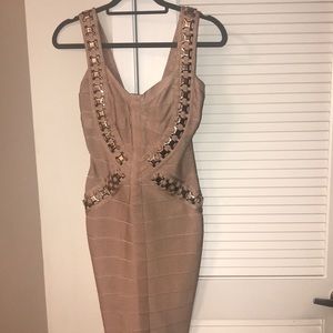 Forever Unique Bodycon dress with Gold Hardware